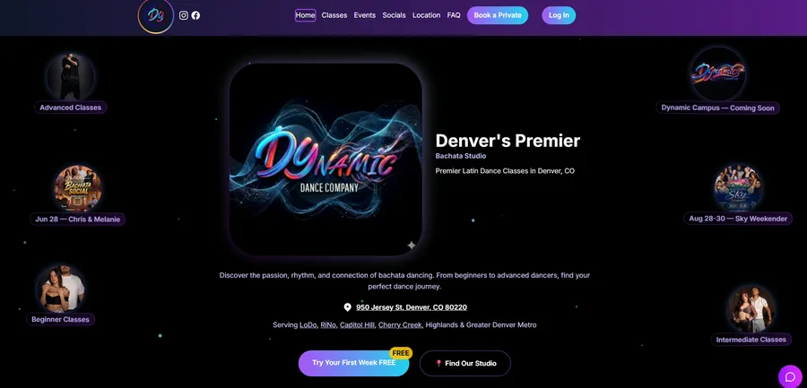 Dynamic Bachata Platform — screenshot